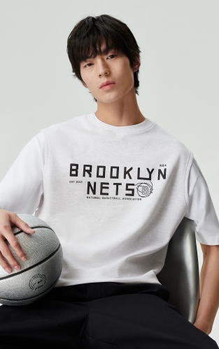 【凉感】杰克琼斯NBA联名篮网队男装T恤夏季无袖宽松圆领时尚印花 商品图1