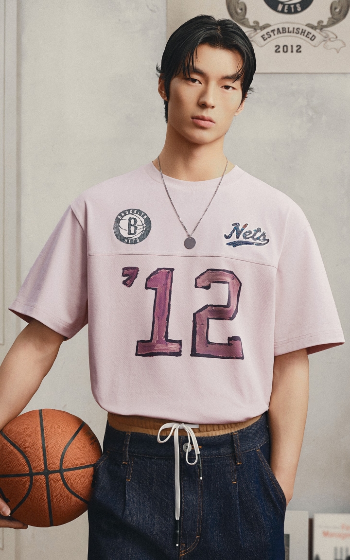 【复古回潮】杰克琼斯NBA联名篮网队夏季男装短袖T恤宽松精致刺绣 商品大图