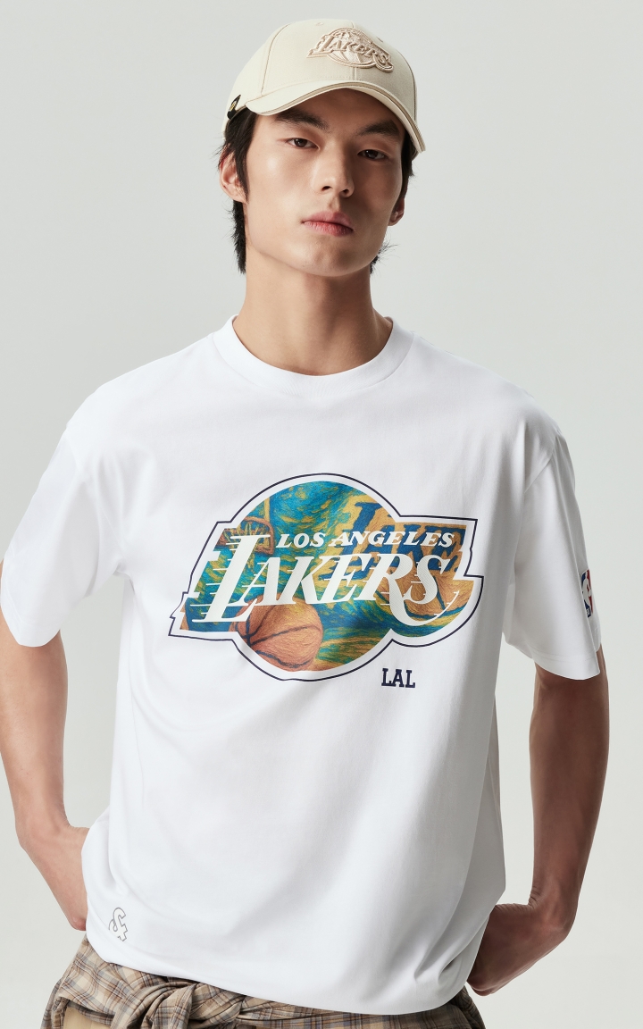 【复古回潮】杰克琼斯NBA联名湖人队男装T恤夏季短袖凉感圆领舒适 商品大图