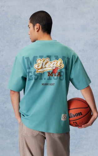 【舒适清爽】杰克琼斯男装短袖T恤NBA联名热火队柔软舒适百搭宽松 商品图3
