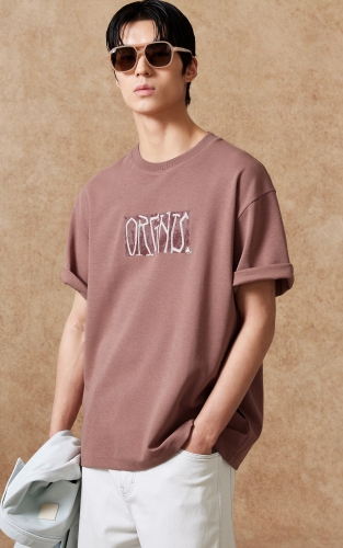 杰克琼斯夏季男装T恤宽松圆领精致字母刺绣肌理感时尚百搭舒适 商品图1