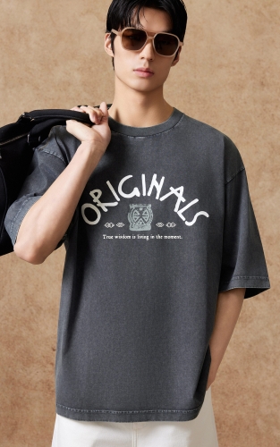 【纯棉】杰克琼斯男装T恤短袖上衣圆领精致刺绣潮流水洗时尚百搭 商品图1