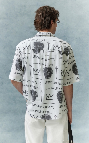 杰克琼斯夏季男装衬衫略宽松版型BASQUIAT艺术家联名系列时尚潮流男装上衣 商品图3