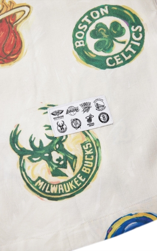 杰克琼斯NBA联名男装短袖衬衫T恤宽松潮logo满印亲肤舒适 商品图4