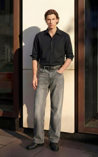 杰克琼斯夏季男装衬衫宽松摁扣门襟一粒扣摁扣短袖袖口时尚百搭潮流 商品图2