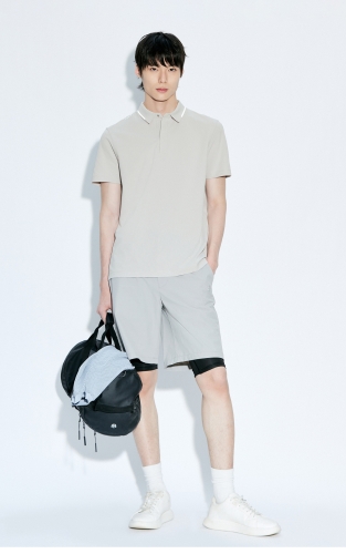 【速干】杰克琼斯男装夏季polo衫短袖时尚简约风字母开叉翻领 商品图2