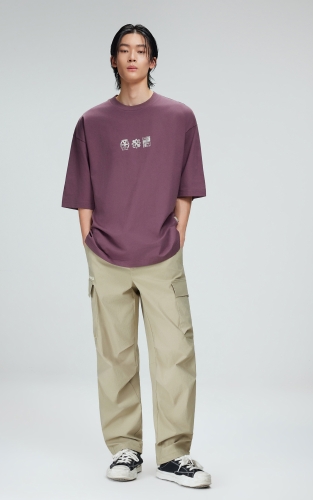 杰克琼斯男装休闲裤宽松长裤精致logo贴布裤子时尚百搭舒适潮流 商品图2