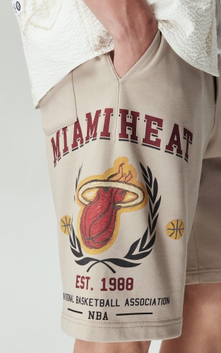 【NBA联名热火队】杰克琼斯男装短裤夏季裤子精致刺绣时尚百搭潮 商品图4