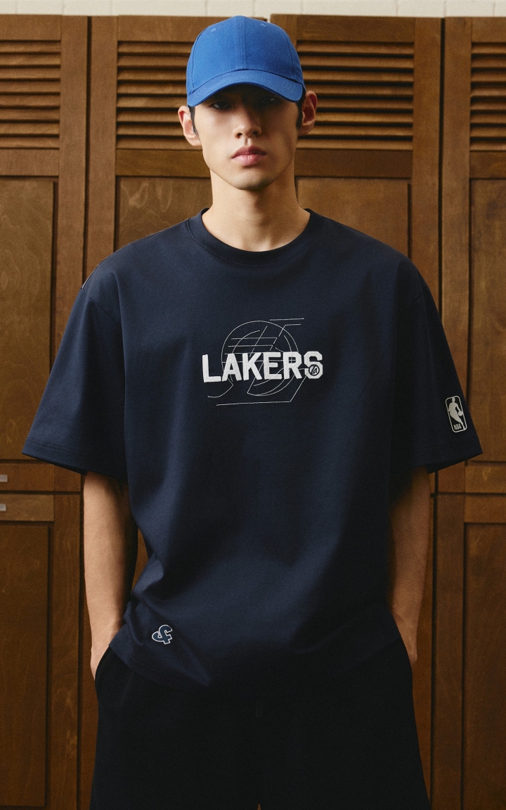 【NBA联名湖人队】杰克琼斯男装T恤宽松圆领时尚短袖潮流舒适上衣 商品大图