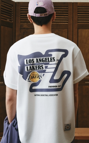 【NBA联名湖人队】杰克琼斯秋季男装T恤宽松圆领时尚百搭舒适潮流 商品图3