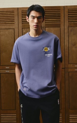 【NBA联名湖人队】杰克琼斯秋季男装T恤宽松圆领时尚百搭舒适潮流 商品图3