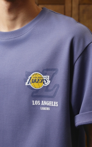 【NBA联名湖人队】杰克琼斯秋季男装T恤宽松圆领时尚百搭舒适潮流 商品图4