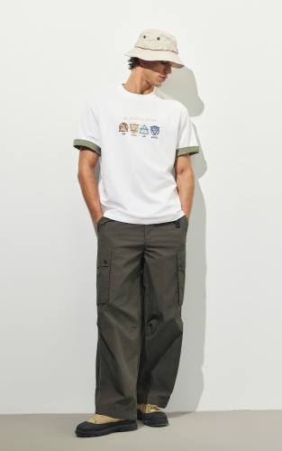 【凉感】杰克琼斯男装夏季T恤略宽松印花圆领速干抑菌短袖上衣 商品图2