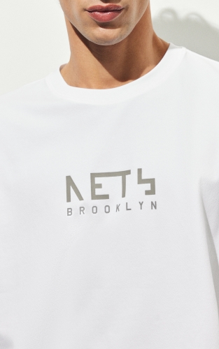 【NBA联名篮网队】杰克琼斯男装T恤短袖宽松舒适休闲百搭胶印 商品图4