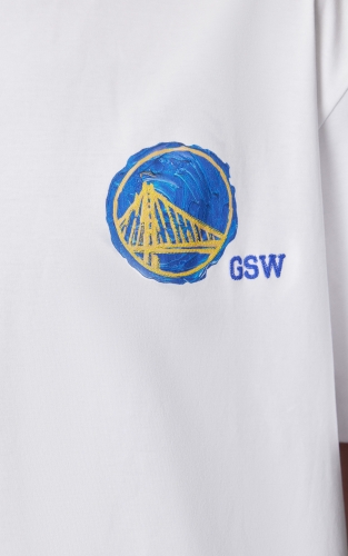 【NBA联名款勇士队】杰克琼斯男装短袖T恤精致印花圆领纯棉舒适 商品图4