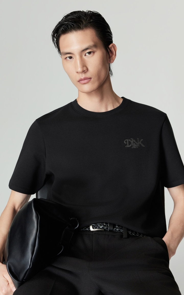 杰克琼斯男装秋季T恤短袖常规合身圆领字母刺绣日常简约百搭上衣 商品大图