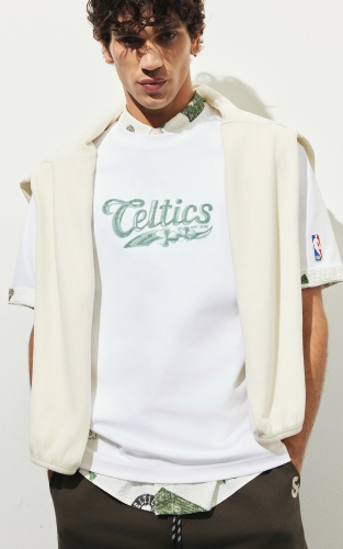 【凉感】杰克琼斯NBA联名凯尔特人队秋季男装T恤宽松圆领短袖上衣 商品图1