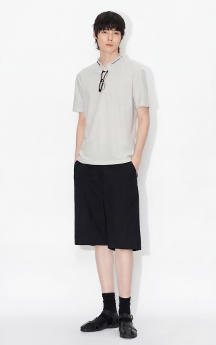 【SORONA】杰克琼斯男装夏季POLO日常通勤风字母亨利领 商品图2