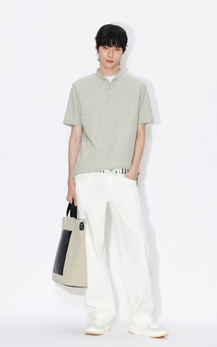【SORONA】杰克琼斯男装夏季POLO日常通勤风字母亨利领 商品图2