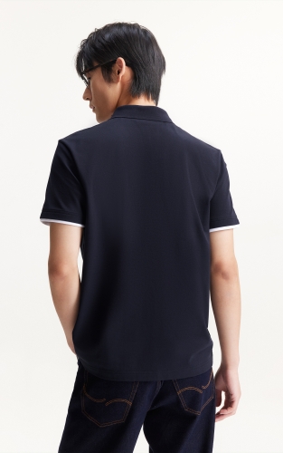 杰克琼斯男装夏季polo衫纽扣纯色日常百搭小狗刺绣款短袖上衣 商品图3