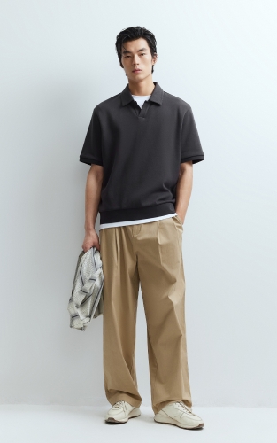 杰克琼斯男装夏季新款POLO衫宽松翻领简约百搭休闲精致刺绣短袖 商品图2