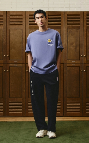 【NBA联名湖人队】杰克琼斯男装卫裤宽松精致刺绣裤子时尚潮长裤 商品图2