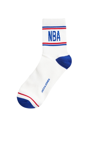 【NBA联名】杰克琼斯春季运动透气舒适简约时尚字母袜子中筒袜男袜 商品图3