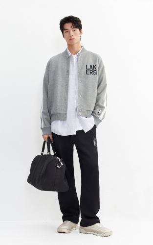 【NBA湖人队联名】杰克琼斯秋冬男装新款夹克棒球服街潮休闲 商品图2