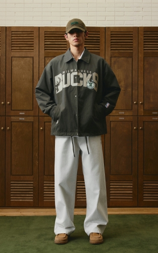 【NBA联名雄鹿队】杰克琼斯男装夹克宽松翻领长袖上衣时尚潮外套 商品图2