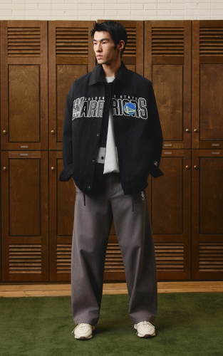 【NBA联名勇士队】杰克琼斯男装夹克宽松翻领长袖上衣时尚潮外套 商品图2