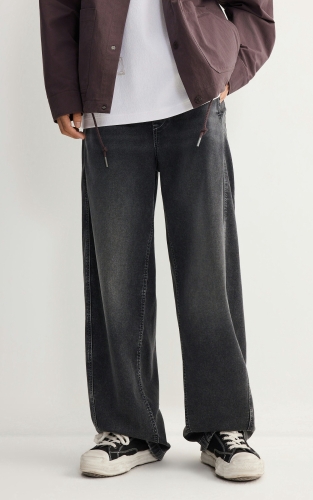 【强力弹性】杰克琼斯男装牛仔裤长裤子弯刀裤仿针织牛仔超廓形潮 商品图1