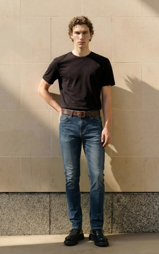 【弹力】杰克琼斯男装牛仔裤长裤子时尚做旧猫须水洗百搭日常修身 商品图2
