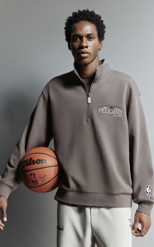 【NBA联名鹈鹕队】杰克琼斯秋季男装卫衣宽松时尚半开襟潮流上衣 商品图3