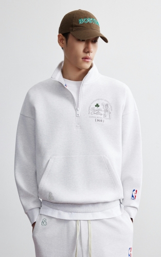 杰克琼斯NBA凯尔特人队男装卫衣潮流百搭肌理感运动风百搭上衣 商品图3