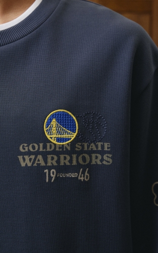【NBA联名勇士队】杰克琼斯秋季男装卫衣宽松圆领长袖舒适潮上衣 商品图4