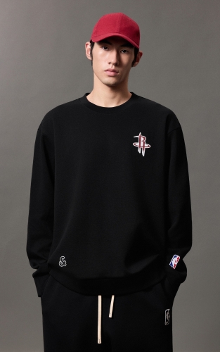 【NBA联名火箭队球队】杰克琼斯秋季男装卫衣宽松圆领长袖潮上衣 商品图3