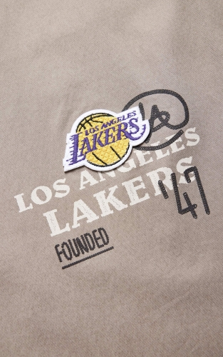【NBA湖人队联名】杰克琼斯男装廓形刺绣衬衫上衣抽绳印花时尚 商品图4