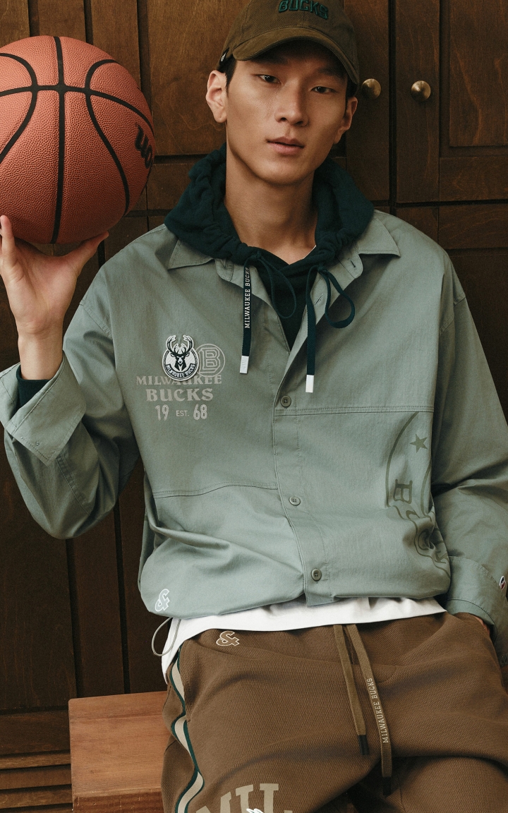 杰克琼斯NBA雄鹿队秋季男装工装夹克翻领时尚潮流百搭通勤外套 商品大图