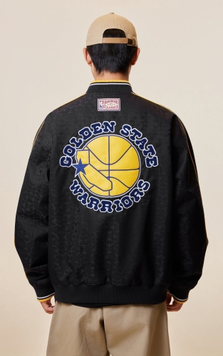 【NBA HWC复古球标系列】杰克琼斯冬季男装新款棉服满印休闲美式 商品图3
