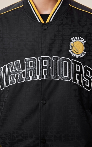 【NBA HWC复古球标系列】杰克琼斯冬季男装新款棉服满印休闲美式 商品图4
