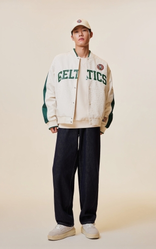 【NBA HWC复古球标系列】杰克琼斯冬季男装新款棉服撞色棒球领休闲 商品图2
