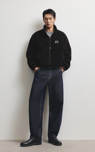 【BSQ联名】杰克琼斯秋冬男装新款廓形夹克半高领休闲复古外套 商品图2