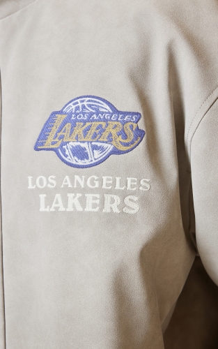 【NBA联名湖人队】杰克琼斯冬季男装新款棉服PU刺绣立领宽松通勤 商品图4