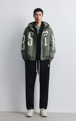 【NBA联名凯尔特人队羽绒服】杰克琼斯秋冬男装新款廓形外套休闲 商品图2