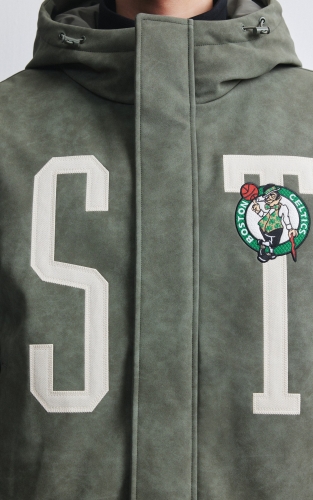 【NBA联名凯尔特人队羽绒服】杰克琼斯秋冬男装新款廓形外套休闲 商品图4