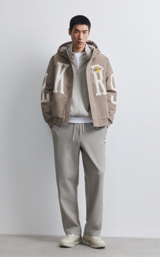 【NBA联名湖人队羽绒服】杰克琼斯秋冬男装新款廓形外套刺绣休闲 商品图2
