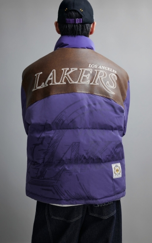 【NBA联名湖人队羽绒服】杰克琼斯冬季男装新款宽松拼色休闲通勤 商品图3