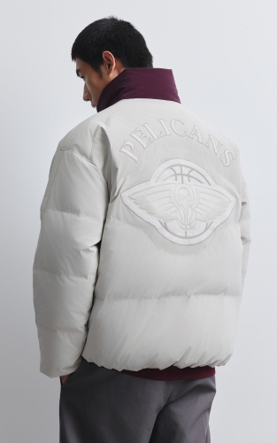 【NBA联名羽绒服】杰克琼斯秋冬男装新款廓形外套刺绣休闲通勤 商品图3