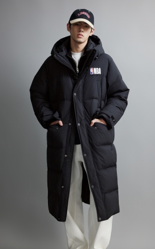 【NBA联名羽绒服】杰克琼斯冬季男装新款长款宽松连帽刺绣休闲风 商品图1