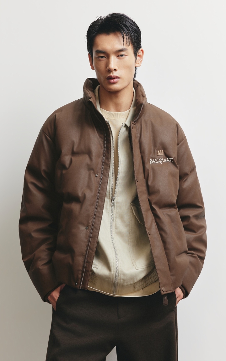 【BSQ联名羽绒服】杰克琼斯秋冬男装新款廓形夹克立领美式休闲外套 商品大图